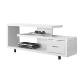White Modern TV Stand Fits up to 60 Inch Flat Screen